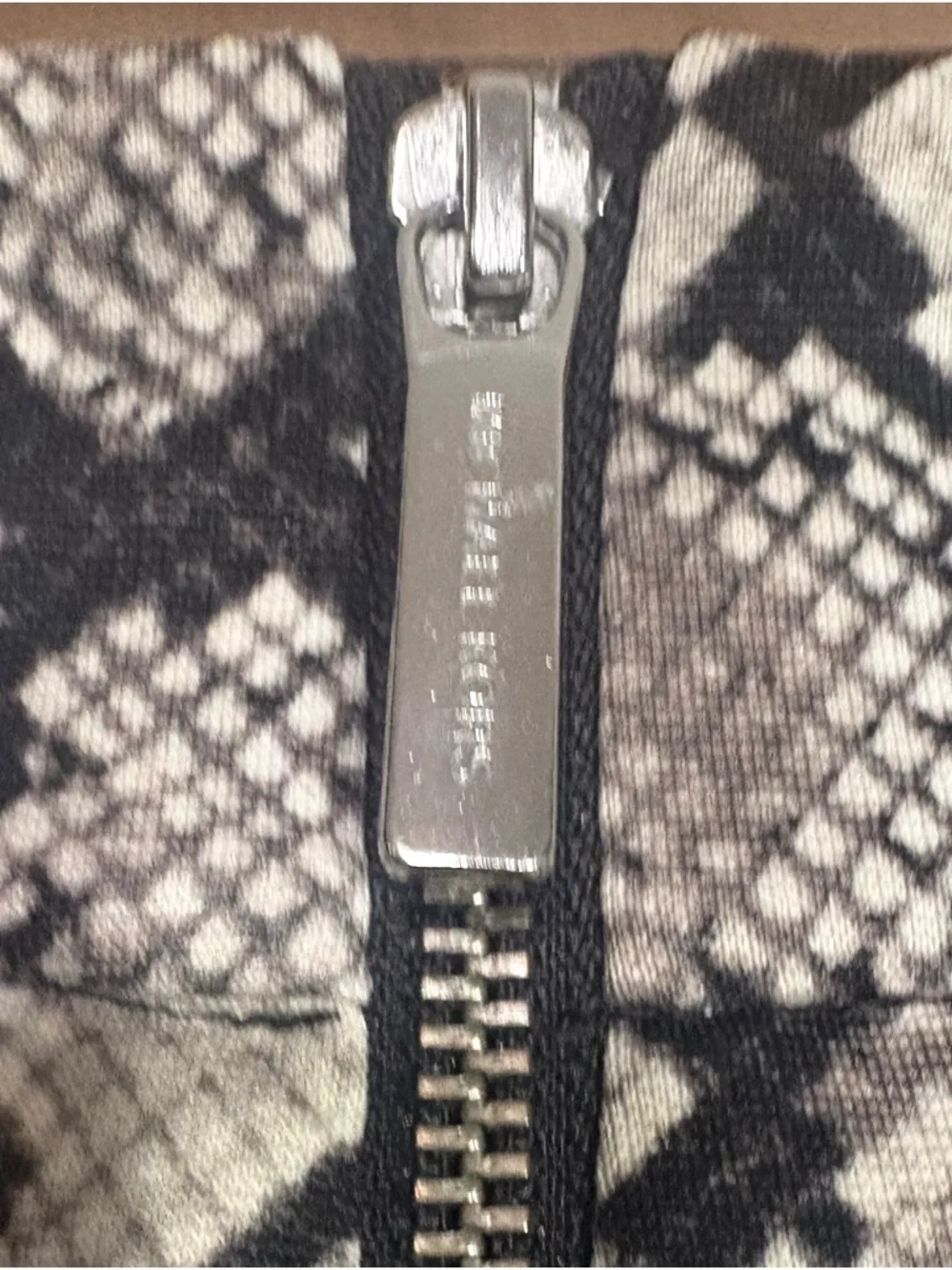 Michael Kors Black and Gray Snake-Print Pencil Skirt